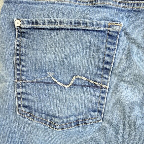 Y2K 7 For All Mankind Standard Straight Jeans Men’s Size 34 Mid‑Rise Light Wash - Picture 4 of 11